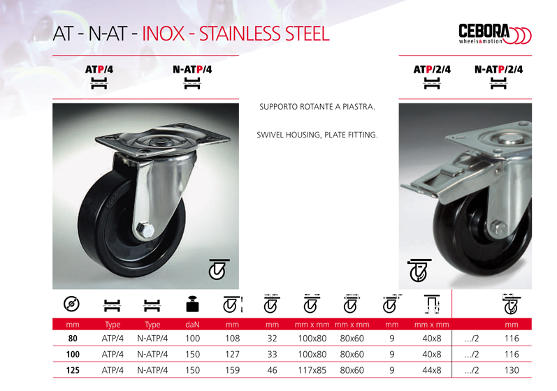 Ruote Industriali , castors / casters, Ruote e Supporti , wheels & housings  / forks / brackets , Ruote per Carrelli , ruote ,ruote per mobili , Cebora